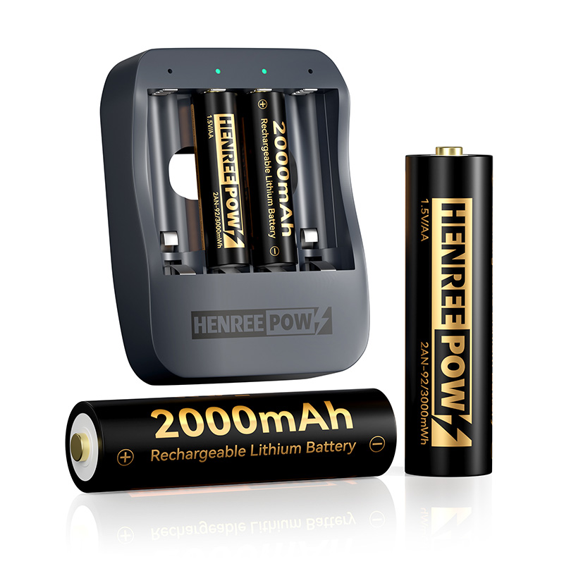 Henreepow AA 2000MAH 1,5 V vysokokapacitné lítiové batérie