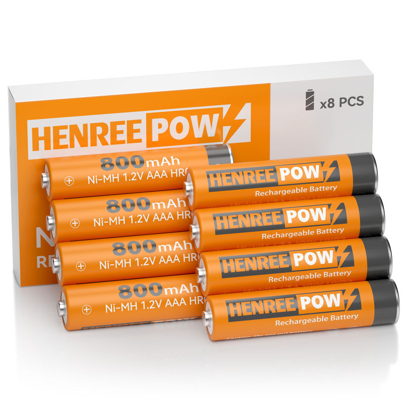 Henreepow AAA 800MAH 1,2 V High-kapacita Ni-MH Nabíjateľná batéria